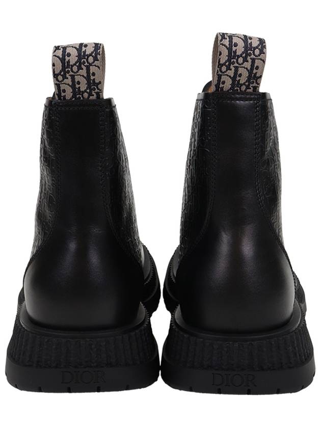 Buffalo Smooth Calfskin Lace-Up Ankle Boot Black - DIOR - BALAAN 5