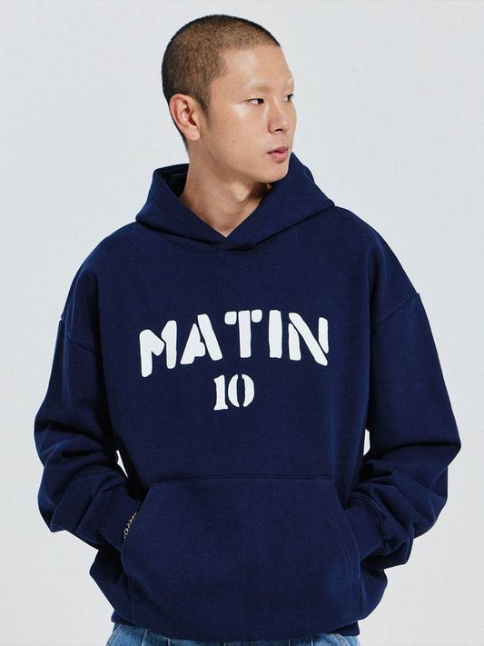 V Heavy Hood Sweat Matin Hoodie Navy - DE GRAND MATIN - BALAAN 2