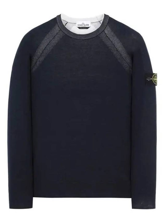 Wappen Reversible Crew Neck Sweatshirt Navy - STONE ISLAND - BALAAN 2