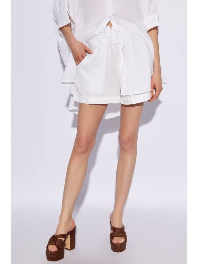 Posse Linen 'Ducky' Shorts, Women's, White - POSSE - BALAAN 3