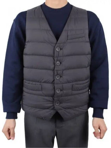 Men s Down Vest Gray PI002ULE 12456Z 9480 271370 1119985 - HERNO - BALAAN 1