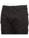 Stretch Sateen Ergonomic Cargo Straight Pants Black - CP COMPANY - BALAAN 8