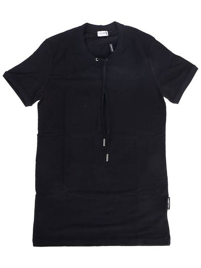 Crew Neck Short Sleeve T-Shirt Black - DOLCE&GABBANA - BALAAN 2