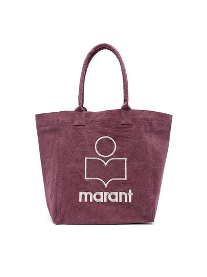 Yenky Logo Washed Cotton Tote Bag Purple - ISABEL MARANT - BALAAN 2