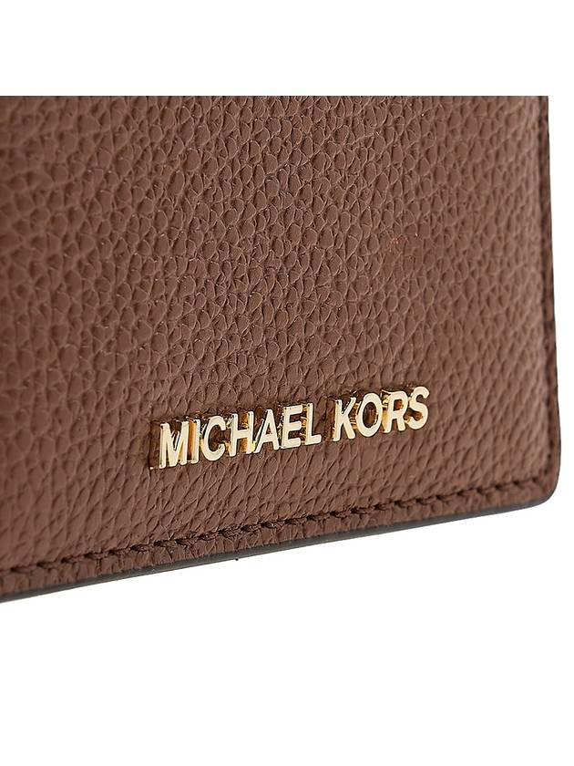 Pebble Leather Card Wallet Brown - MICHAEL KORS - BALAAN 7