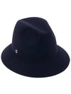 My Journey Hare Hair Baby Cashmere Fedora Navy - LORO PIANA - BALAAN 5