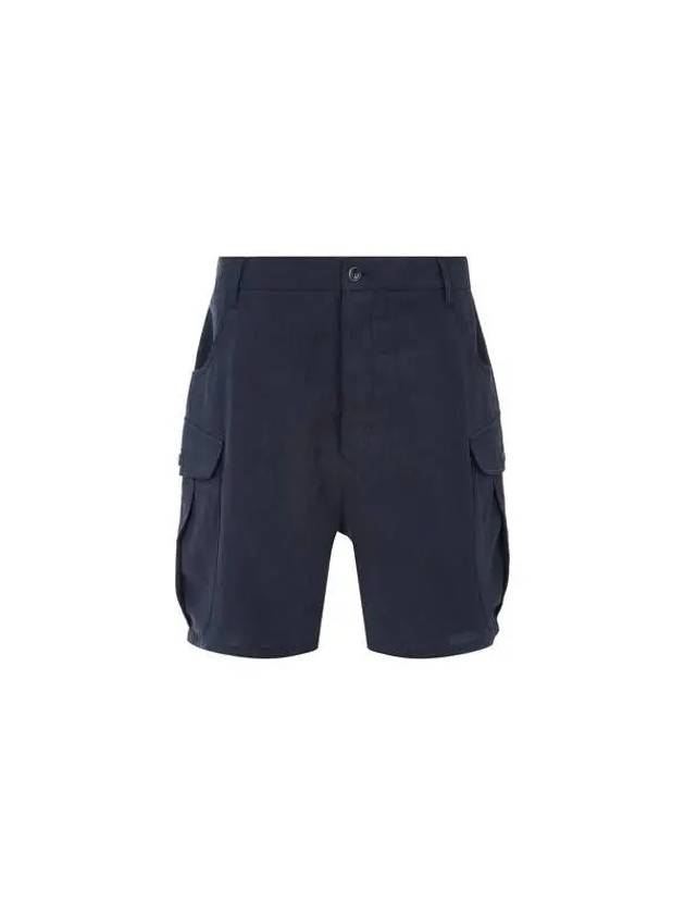 Men s Pocket Point Linen Shorts Dark Navy - GIORGIO ARMANI - BALAAN 1