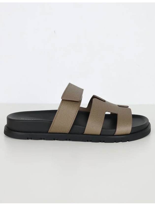 Chypre Sandals Absong Calfskin Etoupe - HERMES - BALAAN 3