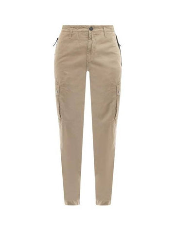 Wappen Patch Old Treatment Slim Fit Cargo Straight Pants Beige - STONE ISLAND - BALAAN 1