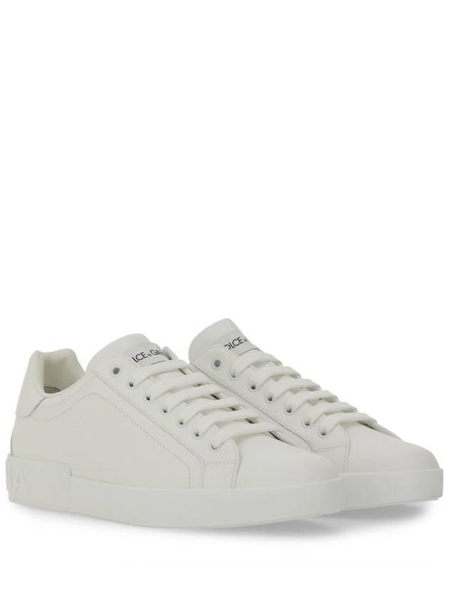 Portofino Calfskin Low Top Sneakers White - DOLCE&GABBANA - BALAAN 8