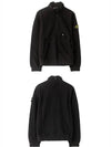 Half Zip Up Brushed Sweatshirt Black 731561520 - STONE ISLAND - BALAAN 5