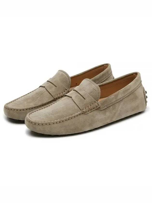 Men's Suede Gommino Driving Shoes Beige - TOD'S - BALAAN 2