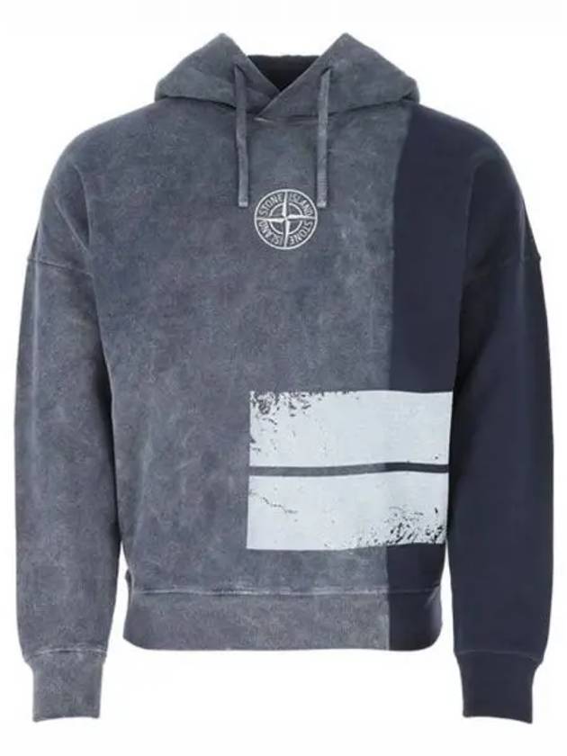 Logo Print Felpa Hoodie Black - STONE ISLAND - BALAAN 2