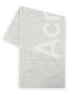 Jacquard Logo Two Tone Wool Muffler White Light Grey - ACNE STUDIOS - BALAAN 3