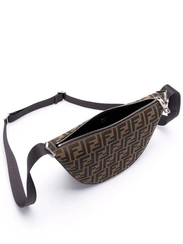 Melon FF Jacquard Small Shoulder Bag Brown - FENDI - BALAAN 6