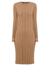 Leccio Virgin Wool Midi Dress Camel - MAX MARA - BALAAN 2