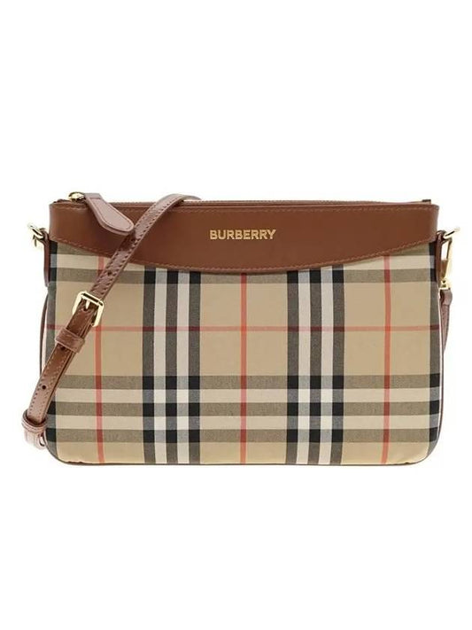 Peyton Checked Cross Bag Beige - BURBERRY - BALAAN 1