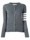 Cashmere Crew Neck Cardigan Medium Grey - THOM BROWNE - BALAAN 2