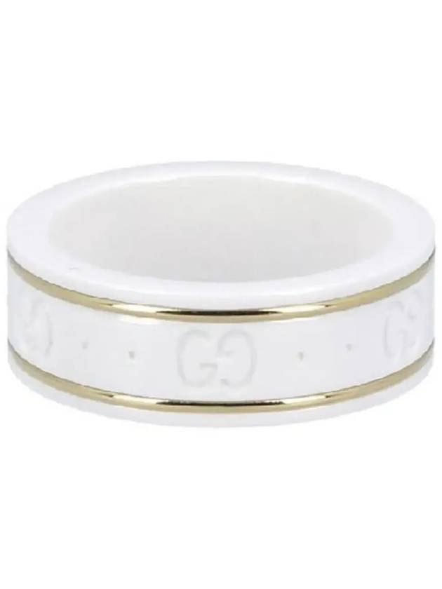 Icon Iconic Ring White Yellow Gold YBC325964001 - GUCCI - BALAAN 4