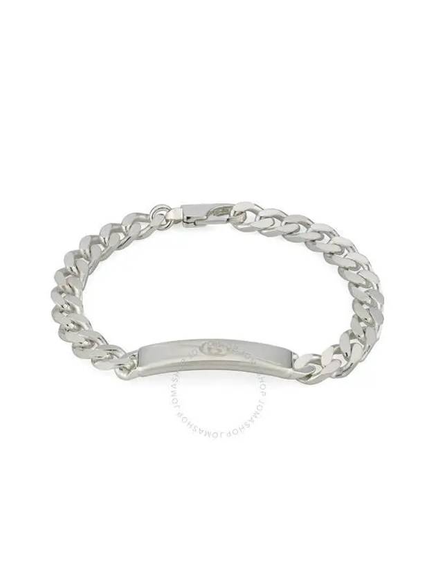 Diagonal Interlocking G Bracelet Silver - GUCCI - BALAAN 1