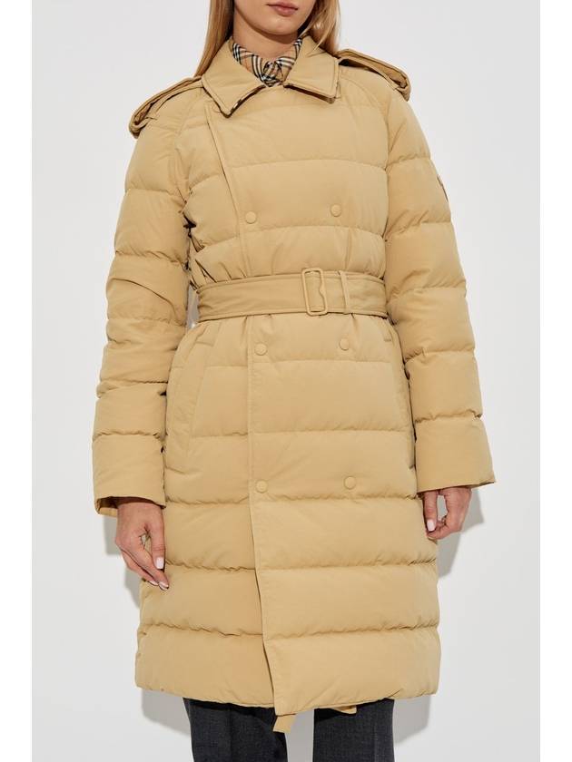 Double Breasted Mid Length Down Padded Beige - BURBERRY - BALAAN 4