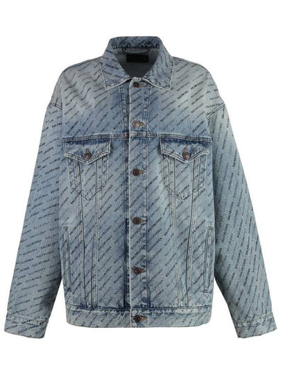 all-over logo print denim jacket 799555TQW66_4141 - BALENCIAGA - BALAAN 2