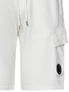 Light Fleece Utility Shorts White - CP COMPANY - BALAAN 6