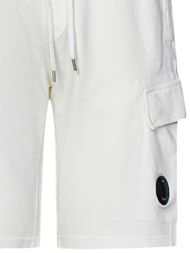 Light Fleece Utility Shorts White - CP COMPANY - BALAAN 6