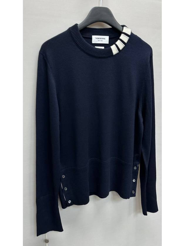 4BAR round neck wool pullover knit 4 - THOM BROWNE - BALAAN 2