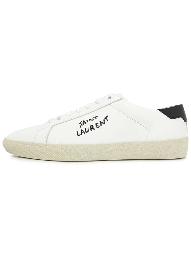 Court Classic SL 06 Leather Low Top Sneakers White - SAINT LAURENT - BALAAN 5