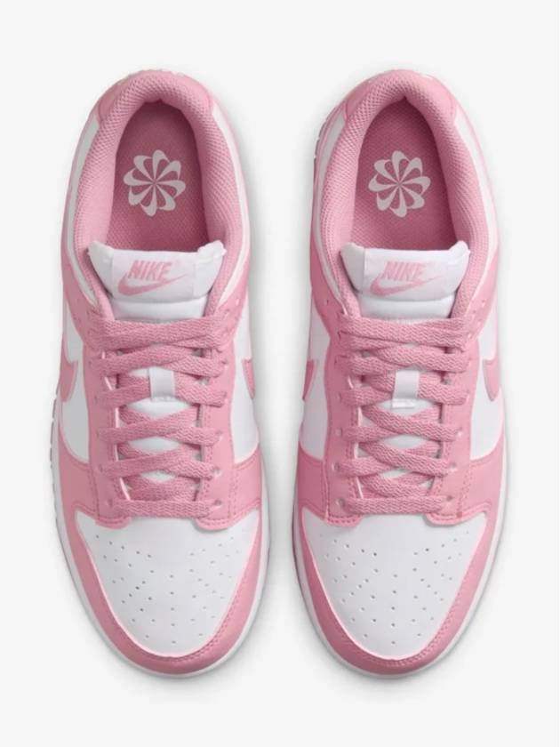 Dunk Low Top Sneakers White Elemental Pink - NIKE - BALAAN 5