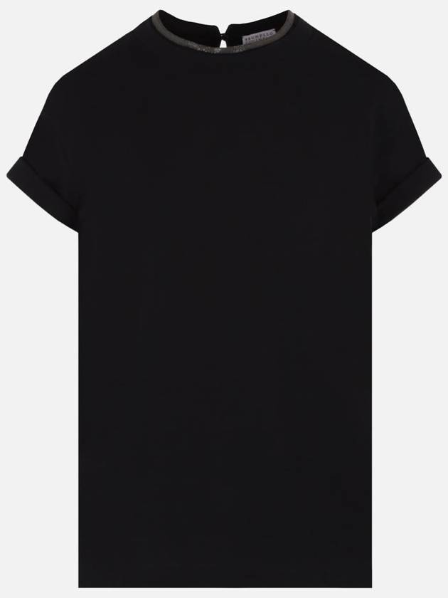 Monilli Jersey Short Sleeve T-Shirt Black - BRUNELLO CUCINELLI - BALAAN 2