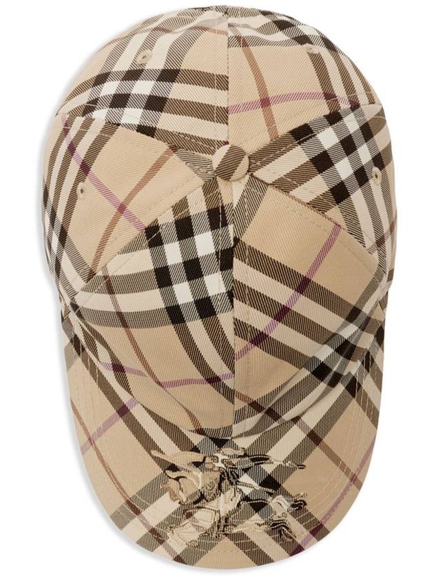 BURBERRY ESS CHECK BASEBALL CAP - BURBERRY - BALAAN 3