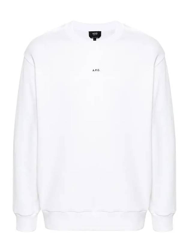 Boxy Micro Logo Sweatshirt White - A.P.C. - BALAAN 2