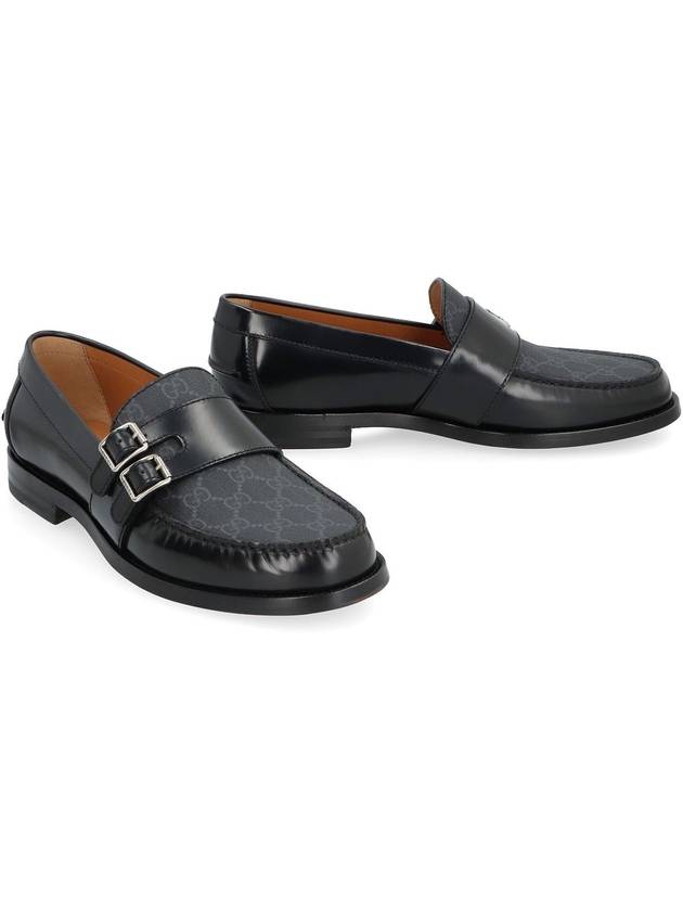 GG Buckle Leather Loafers Black - GUCCI - BALAAN 5