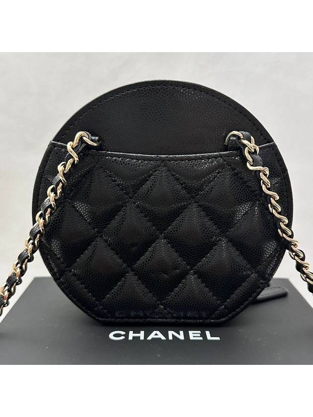 24 Years Women s Vanity Round Mini Bag Cross Black Silver LUX2407021 - CHANEL - BALAAN 7