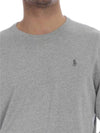 Embroidered Logo Crew Neck Knit Top Grey - POLO RALPH LAUREN - BALAAN 5