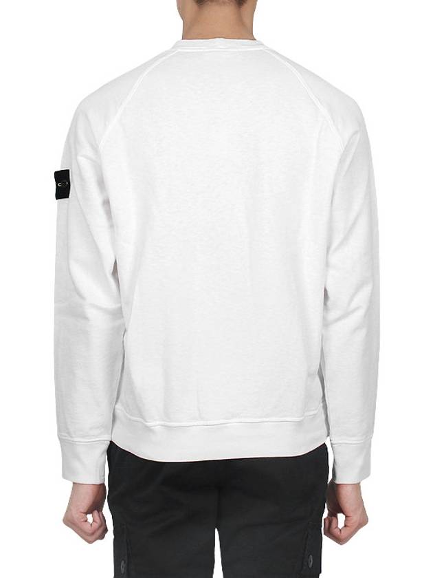 Cotton Crew Neck Sweatshirt White - STONE ISLAND - BALAAN 5