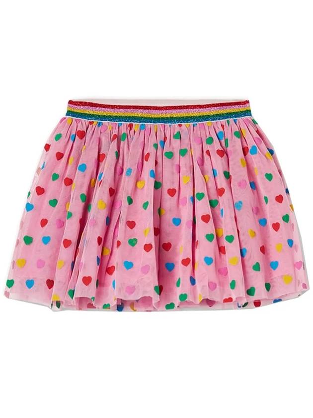 Kids Heart Pattern Skirt Pink TT7B41 Z1308 547MC - STELLA MCCARTNEY - BALAAN 2