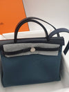 Herbag Zip 31 Verso Tote Bag Blue Indigo - HERMES - BALAAN 8