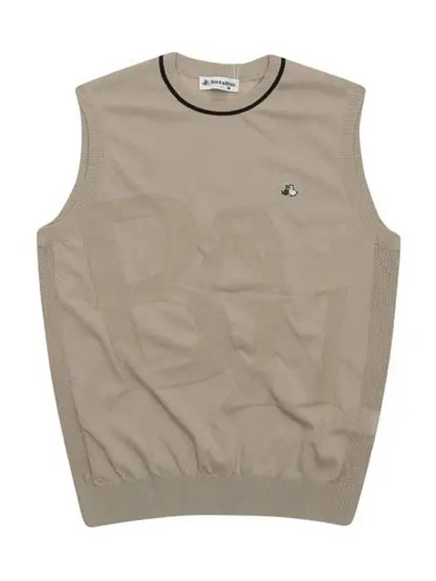 One Point Logo Organization Round Vest 2002GAVS - BLACK&WHITE - BALAAN 4