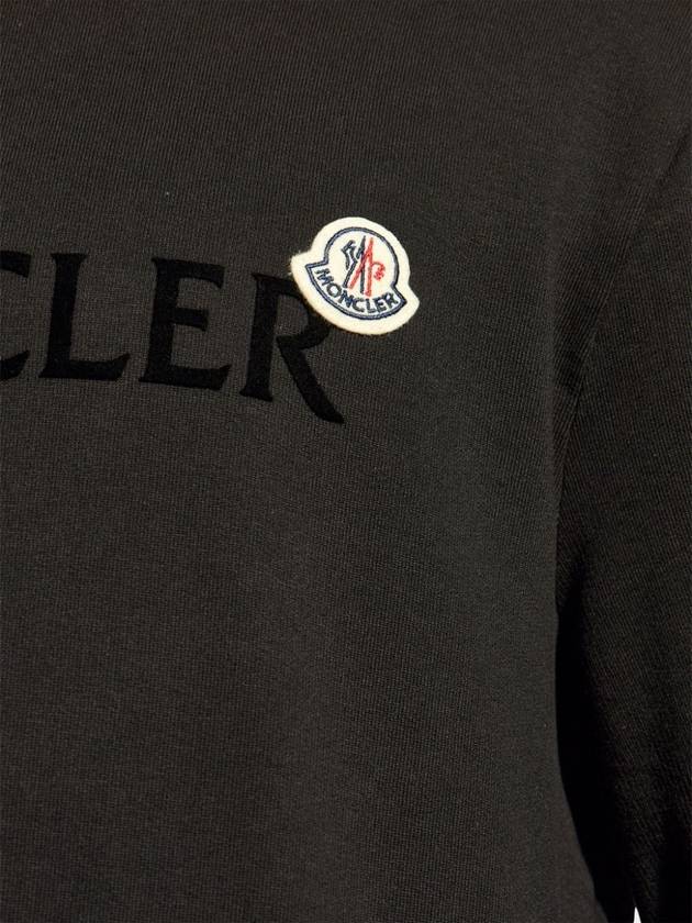 Logo Patch Sweatshirt Black - MONCLER - BALAAN 7