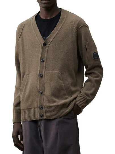 Lambswool GRS Buttoned Cardigan Beige - CP COMPANY - BALAAN 2