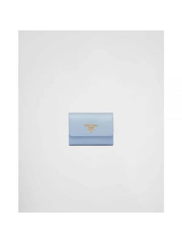 Saffiano Multicolor Half Wallet Celestial Honda - PRADA - BALAAN 1