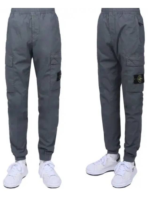 Stretch Cotton Tela Paracadute Cargo Straight Pants Dark Green - STONE ISLAND - BALAAN 2