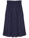 Button Pleated Skirt Navy - IMIRK - BALAAN 4