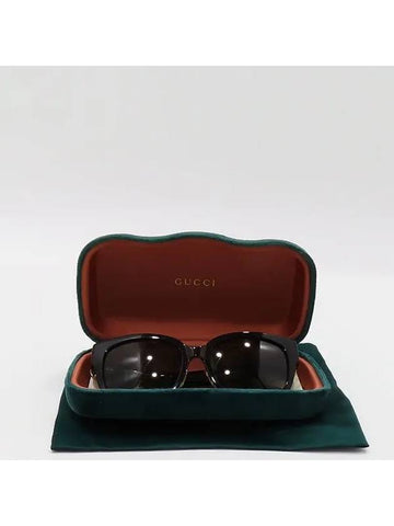 GG1409SK Gold tone metal double G logo detail on side special fit round sunglasses - GUCCI - BALAAN 1