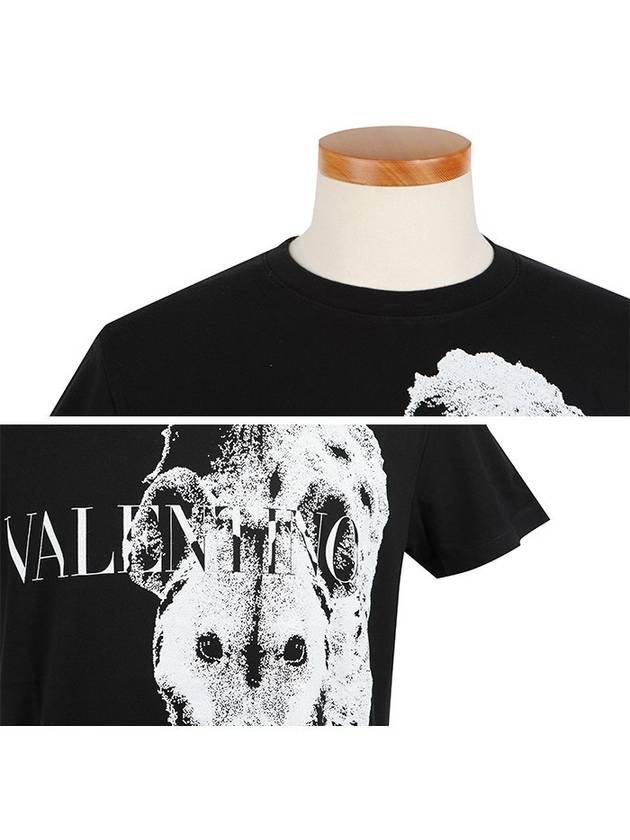 Unisex RV3MG00 VWTY 0NO Hyena motif tshirt - VALENTINO - BALAAN 3