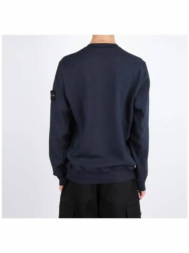 Malfilé Fleece Old Effect Sweatshirt Navy - STONE ISLAND - BALAAN 5