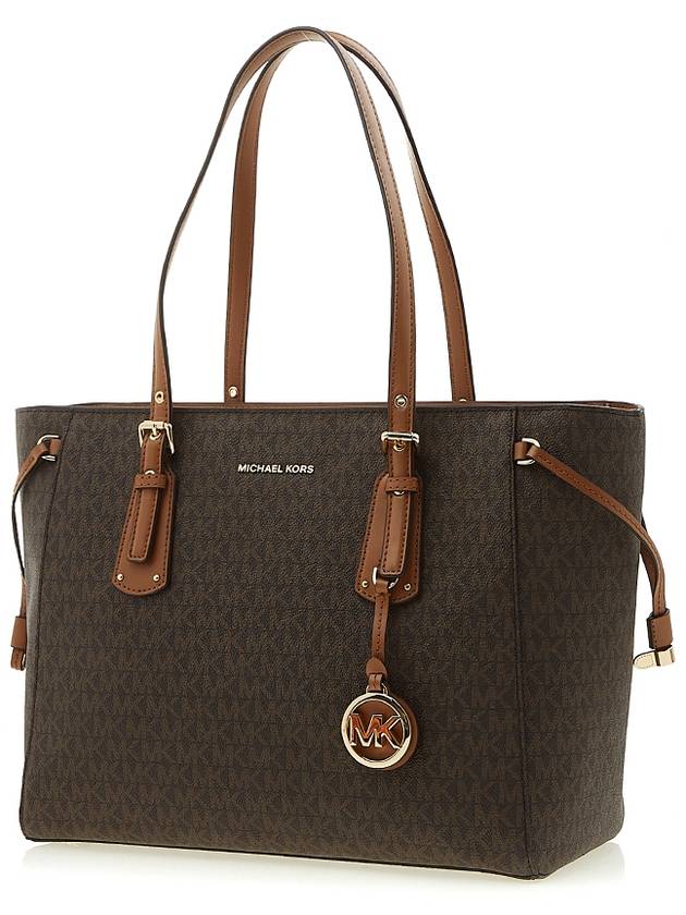 Voyager Medium Logo Shoulder Bag Brown - MICHAEL KORS - BALAAN 3